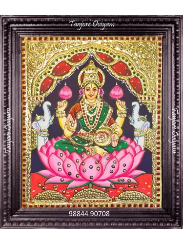 Lakshmi Lotus Tanjore Painting